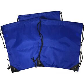 Funiverse Bulk 20 Pack Large Drawstring Backpack - Sports Bag Cinch Sack (Black)