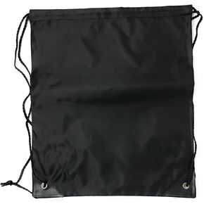 Funiverse Bulk 20 Pack Large Drawstring Backpack - Sports Bag Cinch Sack (Black)