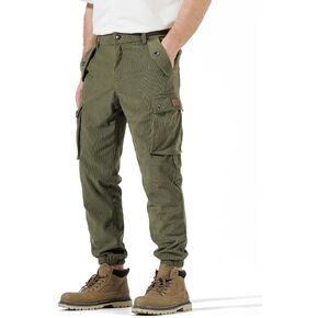 HHZ Mens Slim Fit Cargo Pants Men Flex Stretch Joggers Work Hiking Pants with Pockets - Cargo Work Pants for Men