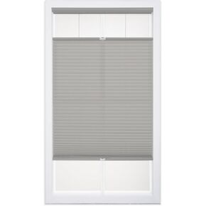 DEZ FURNISHINGS Cordless 1" Light Filtering Top Down Bottom Up Cellular Shade, 46.5"W x 64"H, Gray Cloud