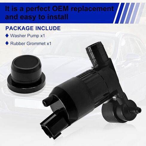 مضخة غسيل الزجاج الأمامي 12 فولت مع حلقة مطاطية لسيارة Ford Explorer 2011-2018 Edge 2007-2012 Fiesta 2011-2012 Flex 2009 2013 Mondeo V Turnier 2007-2012 BA8Z17664A in Kuwait