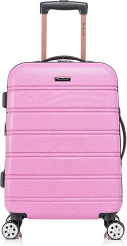 حقيبة روكلاند ملبورن ذات الجوانب الصلبة القابلة للتوسيع مع عجلات دوارة مع حقيبة ناعمة متطابقة، أرجواني in Kuwait