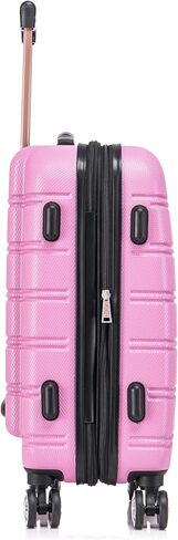 حقيبة روكلاند ملبورن ذات الجوانب الصلبة القابلة للتوسيع مع عجلات دوارة مع حقيبة ناعمة متطابقة، أرجواني in Kuwait