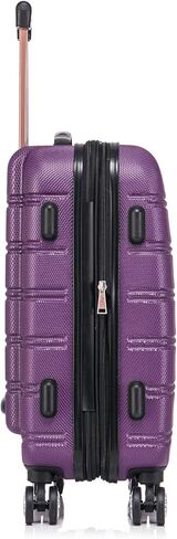 Rockland Melbourne Hardside Expandable Luggage with Spinner Wheels with Matching Softside Tote, Purple in Saudi Arabia