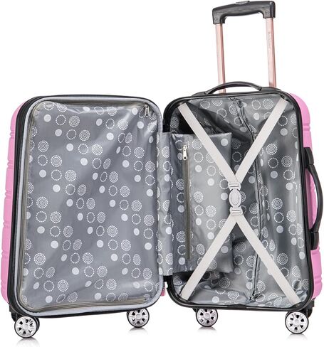 حقيبة روكلاند ملبورن ذات الجوانب الصلبة القابلة للتوسيع مع عجلات دوارة مع حقيبة ناعمة متطابقة، أرجواني in Kuwait