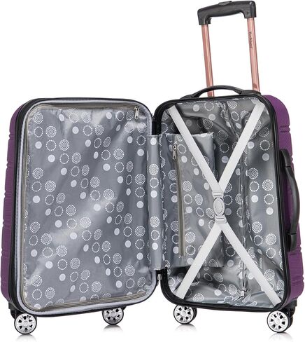 Rockland Melbourne Hardside Expandable Luggage with Spinner Wheels with Matching Softside Tote, Purple in Saudi Arabia
