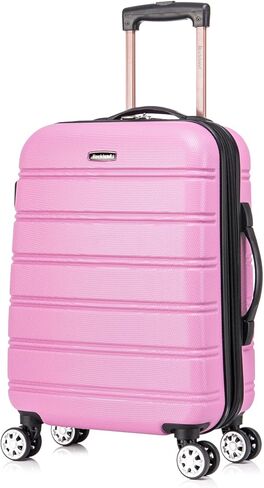 حقيبة روكلاند ملبورن ذات الجوانب الصلبة القابلة للتوسيع مع عجلات دوارة مع حقيبة ناعمة متطابقة، أرجواني in Kuwait