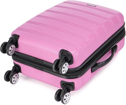 حقيبة روكلاند ملبورن ذات الجوانب الصلبة القابلة للتوسيع مع عجلات دوارة مع حقيبة ناعمة متطابقة، أرجواني in Kuwait