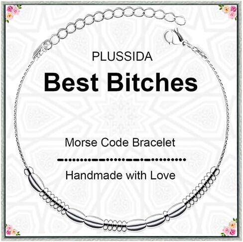 Stainless Steel Beaded Morse Code Bracelet, Unique Funny Inspirational Gifts for Men Women, Friendships Christmas Birthday Gifts for Best Friends Lover Sister Girl Aunts in Saudi Arabia