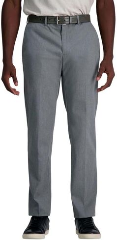 Haggar Men's Wrinkle Free Straight Fit Flat Front Khaki Pant in Saudi Arabia