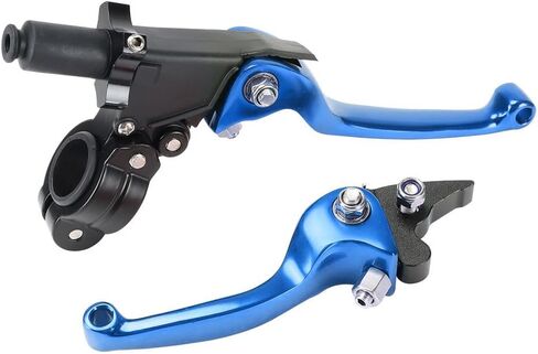 Brake Clutch Folding Levers & Pump ASV for 7/8" 22mm Motorcycle Handlebars for KLX SSR TTR CRF50 110cc 125cc 150cc 200cc 250cc Dirt Bike Pit Bike ATV Motocross Mini Bike Aluminum Alloy Blue in Saudi Arabia