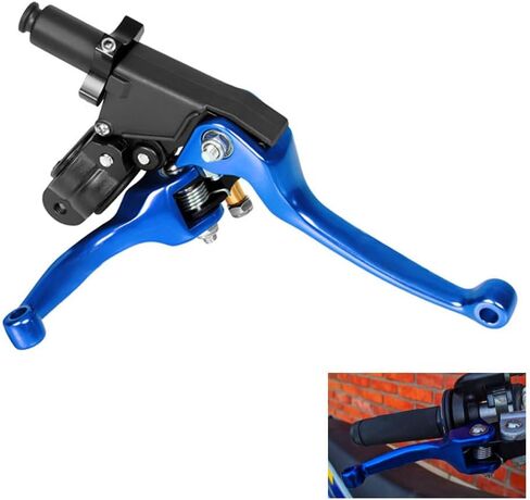Brake Clutch Folding Levers & Pump ASV for 7/8" 22mm Motorcycle Handlebars for KLX SSR TTR CRF50 110cc 125cc 150cc 200cc 250cc Dirt Bike Pit Bike ATV Motocross Mini Bike Aluminum Alloy Blue in Saudi Arabia