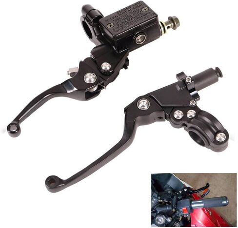 Brake Clutch Folding Levers & Pump ASV for 7/8" 22mm Motorcycle Handlebars for KLX SSR TTR CRF50 110cc 125cc 150cc 200cc 250cc Dirt Bike Pit Bike ATV Motocross Mini Bike Aluminum Alloy Blue in Saudi Arabia