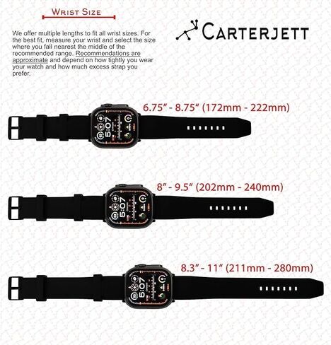 CARTERJETT متوافق مع سوار ساعة Apple مقاس 45 مم 44 مم 42 مم من القماش iWatch للنساء والرجال بستة ألوان حزام منسوج للسلسلة 8 7 6 5 4 3 2 1 & SE Sport Edition SM-XXL in Kuwait