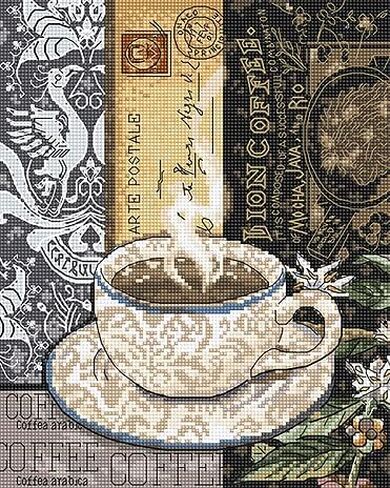 عد عبر الابره عدة الأسد القهوة C Leti 994 Letistitch 22x18 سم/8.8x7 في المطبخ التطريز التطريز DIY عدة xstitch الحرفية أطقم in Kuwait