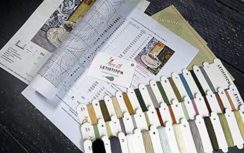 عد عبر الابره عدة الأسد القهوة C Leti 994 Letistitch 22x18 سم/8.8x7 في المطبخ التطريز التطريز DIY عدة xstitch الحرفية أطقم in Kuwait