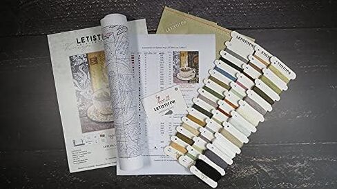 عد عبر الابره عدة الأسد القهوة C Leti 994 Letistitch 22x18 سم/8.8x7 في المطبخ التطريز التطريز DIY عدة xstitch الحرفية أطقم in Kuwait