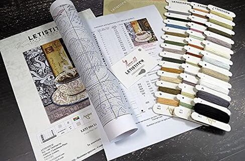 عد عبر الابره عدة الأسد القهوة C Leti 994 Letistitch 22x18 سم/8.8x7 في المطبخ التطريز التطريز DIY عدة xstitch الحرفية أطقم in Kuwait