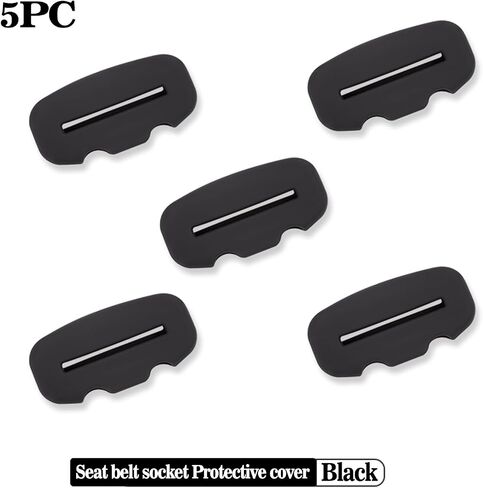 Car Seat Belt Clips Cover,Compatible with BMW accessories Seat Belt Buckle Protector for Car, Anti-Scratch Silicon Seat Belt Buckle Protector (Black-2PC in Saudi Arabia