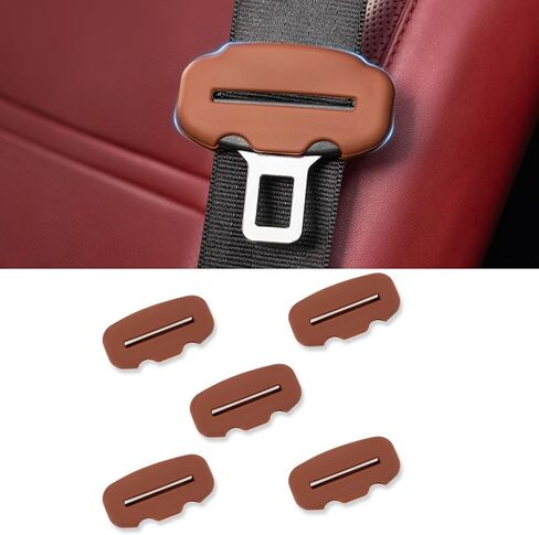 Car Seat Belt Clips Cover,Compatible with BMW accessories Seat Belt Buckle Protector for Car, Anti-Scratch Silicon Seat Belt Buckle Protector (Black-2PC in Saudi Arabia