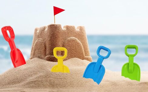 Beach Sand Shovel Day Play Set, 10.5" Inch Shovel, Birthday Treats for Boys and Girls (4-Pack) in Kuwait