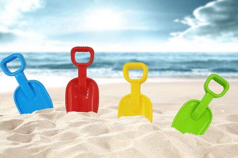 Beach Sand Shovel Day Play Set, 10.5" Inch Shovel, Birthday Treats for Boys and Girls (4-Pack) in Kuwait