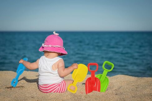 Beach Sand Shovel Day Play Set, 10.5" Inch Shovel, Birthday Treats for Boys and Girls (4-Pack) in Kuwait