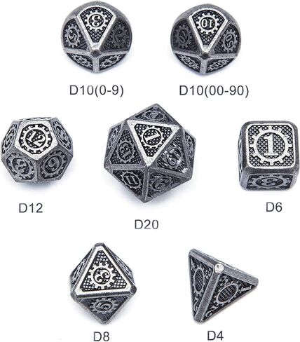 يتم استخدام DND Metal Dice كـ Dungeon و Dragon Dice RPG. يمكن استخدام بدلة النرد الرائعة متعددة الجوانب DND كهدية وهي مناسبة جدًا لهواة جمع النرد. in Kuwait