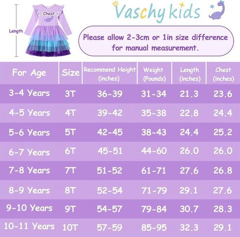 VASCHY Dress for Girls, Cute Tulle Dress Ruffle Sleeve Birthday Party Outfit Clothes for 3-9Years Toddler/Little/Big Kid in Saudi Arabia