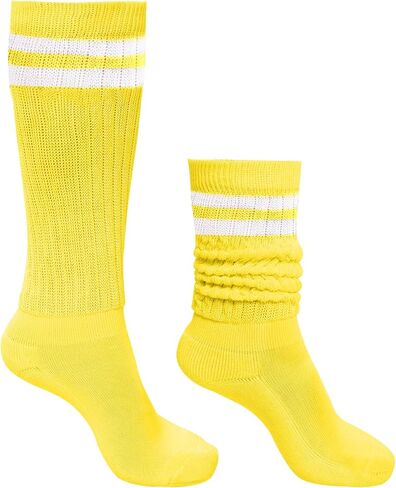 Slouch Socks Striped Slouch Socks Scrunch Socks for Women Girls 90s Party in Kuwait