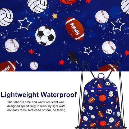 Drawstring Backpack for Kids - Girls Dance Bag,Sport Gym Beach Swim Travel Daypack With Two Water Bottle Holder in Saudi Arabia