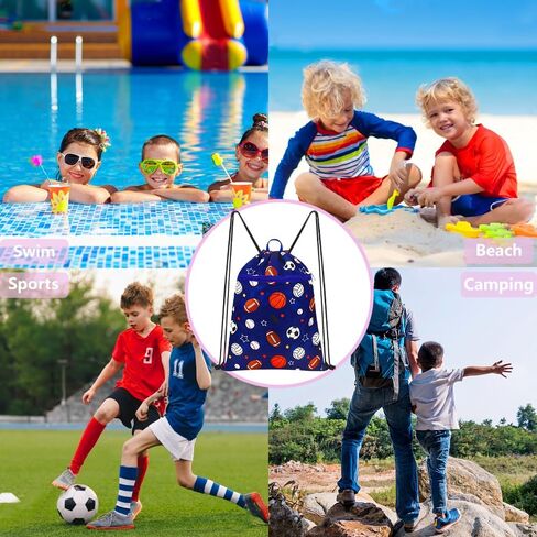 Drawstring Backpack for Kids - Girls Dance Bag,Sport Gym Beach Swim Travel Daypack With Two Water Bottle Holder in Saudi Arabia