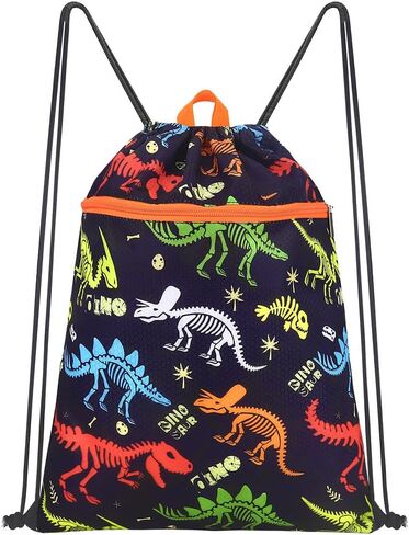 Drawstring Backpack for Kids - Girls Dance Bag,Sport Gym Beach Swim Travel Daypack With Two Water Bottle Holder in Saudi Arabia