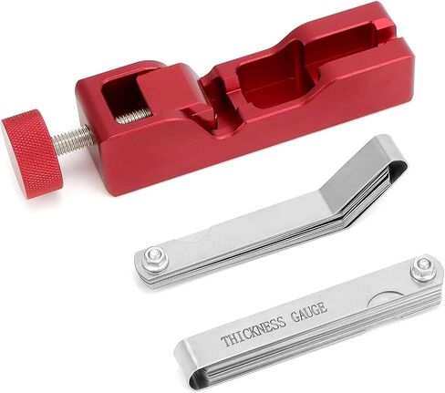 QWORK Universal Spark Plug Gap Tool Set with Precision Adjustment, Compatible with 10mm, 12mm, 14mm, 16mm Spark Plugs, Includes 2 Set of Feeler Gauges for Accurate Gap Measurement in Saudi Arabia