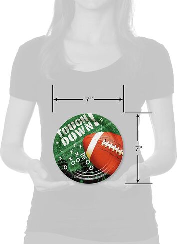 مناديل غداء متعددة الألوان من Tailgates & Touchdowns - 6.5 بوصة (عبوة من 125 قطعة) - مناديل ورقية فاخرة لحفلات يوم الألعاب in Saudi Arabia