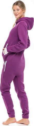 SKYLINEWEARS Women's Fleece Non-Footed One Piece Onesie Adult Hooded Pajamas Ladies Jumpsuit in Saudi Arabia
