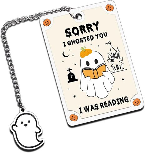 Octamber Spooky Gifts Spooky Basket Stuffers Halloween Bookmarks for Book Lovers Halloween Basket Stuffers Cute Bookmarks for Women Adults Bookish Gifts Book Marks for Reading Women Halloween Gifts in Kuwait