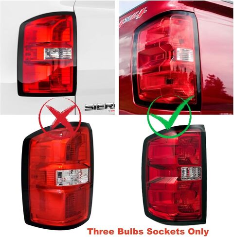 Tail Lights Rear Lamp Brake lights Compatible with Chevy Chevrolet Silverado 1500 2500 3500 2014-2019, GMC Sierra 2500 3500 2015-2019,Without Wiring Kit and Bulbs, (Right-Passenger side) in Kuwait
