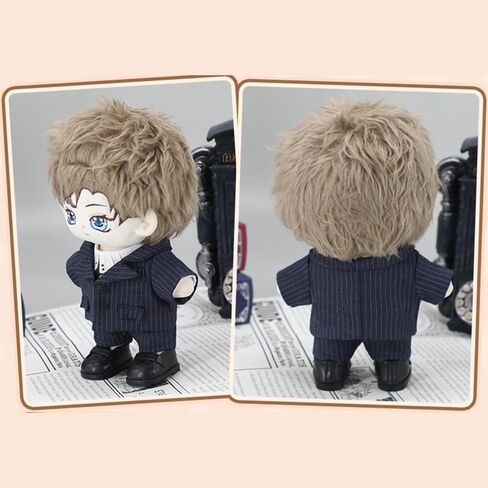 niannyyhouse 10cm 20cm Plush Doll Clothes Coat Shirt Tie Pants Suit Stuffed Toy Dressup Gift (Blue 10cm) in Saudi Arabia