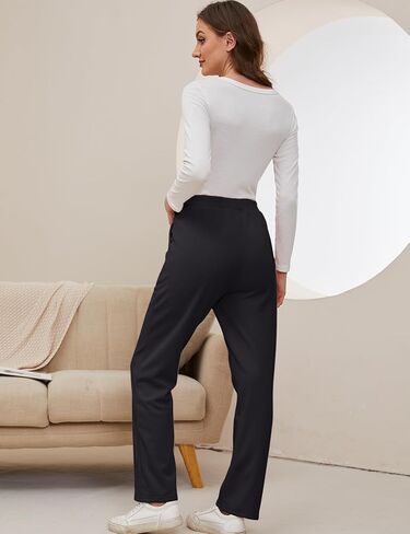 Gihuo Sweatpants Women Fleece Lined Pants Casual Sweatpants Winter Warm Lounge Athletic Joggers Pants with Pockets in Kuwait