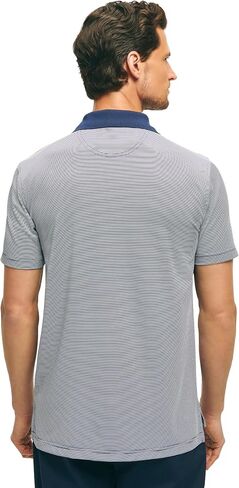 Brooks Brothers Men's Performance Stretch Short Sleeve Mini Stripe Golf Polo Shirt in Saudi Arabia