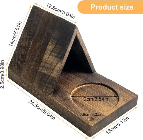 حامل كتب مثلث للقراءة، مسند كتب خشبي مع حامل أكواب، خادم قراءة زاوية الكتب الريفية، حامل كتب منضدة خشبي، ملحقات القراءة لمحبي الكتب in Kuwait