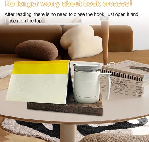 حامل كتب مثلث للقراءة، مسند كتب خشبي مع حامل أكواب، خادم قراءة زاوية الكتب الريفية، حامل كتب منضدة خشبي، ملحقات القراءة لمحبي الكتب in Kuwait