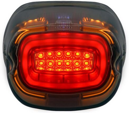ضوء خلفي LED للدراجة النارية ومصابيح خلفية لقيادة الفرامل متوافق مع Harley Dyna Road King Electra Glide Street Bob Touring (دخان وأحمر) in Saudi Arabia