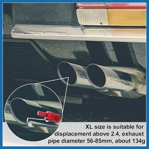 2pcs XL Size Aluminum Alloy Universal Turbo Sound Exhaust Muffler Pipe Whistle Car Roar Maker Red Item Replacement in Saudi Arabia