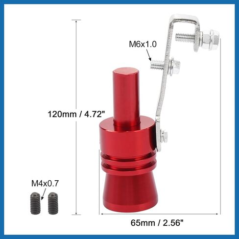 2pcs XL Size Aluminum Alloy Universal Turbo Sound Exhaust Muffler Pipe Whistle Car Roar Maker Red Item Replacement in Saudi Arabia