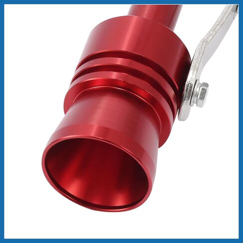 2pcs XL Size Aluminum Alloy Universal Turbo Sound Exhaust Muffler Pipe Whistle Car Roar Maker Red Item Replacement in Saudi Arabia