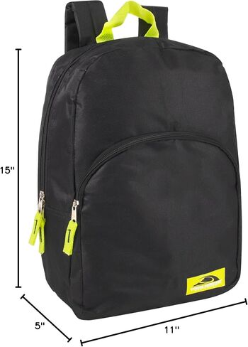 Color Block Backpacks for School Boys and Girls, 15 Inch Two Tone Backpack for Classroom, Work, Travel for Kids and Adults in Saudi Arabia
