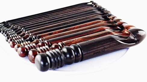 مجموعة خطافات كروشيه مريحة من DnU Avenue Rosewood مقاس 15-3.5 مم إلى 25 مم مع وعاء منحوت عتيق، مجموعة خطافات كروشيه خشبية للأيدي المصابة بالتهاب المفاصل، وخطافات الحياكة والكروشيه، سهلة الإمساك باللون البني in Kuwait