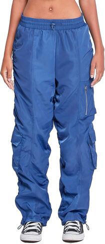 YMI Jeans Women's Rouched Nylon Cargo Joggers in Kuwait